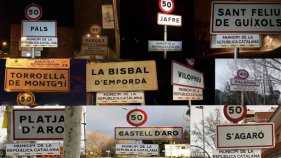 Apareixen cartells de 'Municipi de la República Catalana' al llarg del Baix Empordà