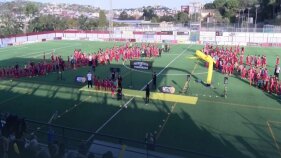El CF Sant Feliu celebra una gran festa per presentar els equips del curs 22/23