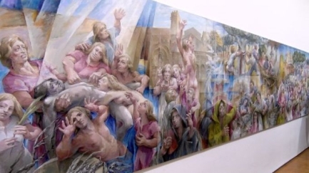 El pintor Josep Miralles cedeix la seva obra Tríptic Sant Feliu de Guíxols