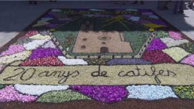20è aniversari de la catifa de flors de Mont-ras pel Corpus