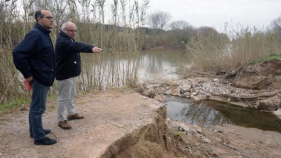 L'ACA es compromet a arreglar la canonada d'aigua potable i la mota del Ter a Torroella