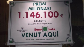 L'administració de Loteria 1 de Palafrugell reparteix més d'un milió amb la Bonoloto