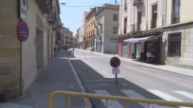 Comencen les obres de peatonalització de tres carrers del centre de la Bisbal