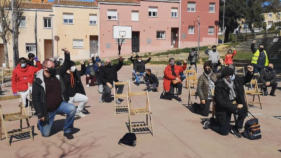 Concentració de la UCFR Vall d'Aro pel Dia internacional contra el feixisme