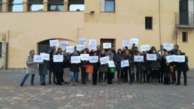 Continuen les protestes dels treballadors del Consell Comarcal per unes millors condicions