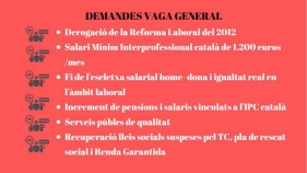 Crida a la Vaga General 'en defensa dels drets i llibertats laborals i democràtiques'