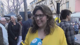 Cristina Vicens presenta la candidatura de Junts per Catalunya amb el suport de Quim Torra