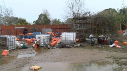 Danys en una empresa pel desbordament de la riera d’Aubi