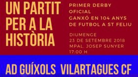 Diumenge es jugarà un derbi històric a Sant Feliu de Guíxols