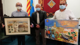 Donen dues obres de la pintora Carme Maristany 'Vita' a l'Ajuntament de Palamós