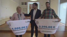 Dues entitats que treballen amb l'Alzheimer reben 3900 euros del Festival Porta Ferrada