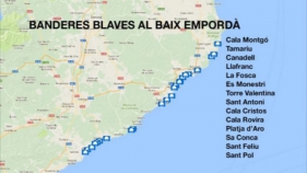 El Baix Empordà renova la bandera blava a 14 platges i 2 ports esportius