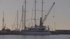 El creuer de luxe Le Ponant fa escala a Palamós