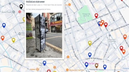 El mapa interactiu de Junts per Sant Feliu recull 150 incidències en un mes