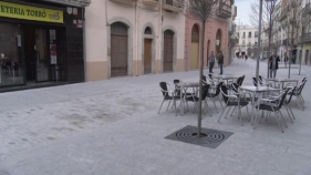 El nou carrer Ample de La Bisbal estrenarà la modificació de l'ordenança de terrasses