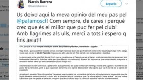 El Palamós rescindeix el contracte a Bonaventura i Barrera que marxa fent una estripada mo