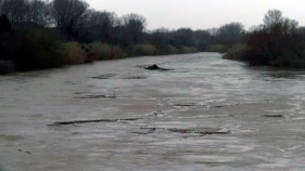 'El riu baixa molt ple i brut'