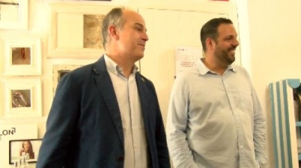 El secretari general Jordi Turull visita a l’alcaldable de Junts per Palafrugell