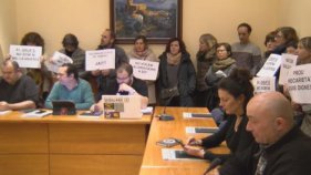 Els treballadors del Consell Comarcal protesten per reclamar millors condicions laborals