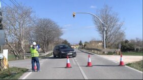 En marxa les obres de rehabilitació del pont del riu Ter a Verges