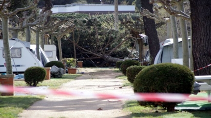 Ferit lleu un home per la caiguda d'un arbre en un càmping de Platja d'Aro