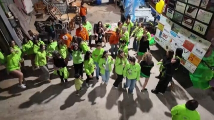 Germanor a la nau de Santa Cristina d'Aro amb un vespreig improvisat