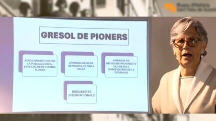 Glòria Campoy explica l'arribada de refugiats a Sant Feliu durant la Guerra Civil