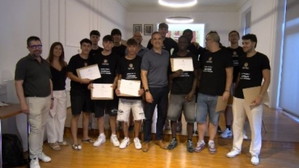 Homenatge al CB Guíxols Júnior Masculí després de proclamar-se campió de Catalunya