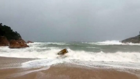 Imatges espectaculars del temporal a Tamariu