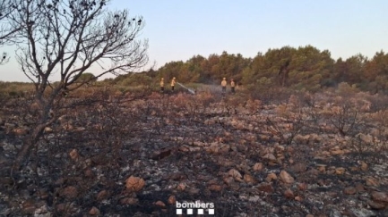 Incendi a la zona de Cala Montgó