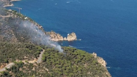 Incendi de vegetació a Sant Feliu de Guíxols