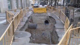 Ja han començat les obres del carrer Girona de Sant Feliu de Guíxols