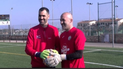 Joan Bayona i Toni Montero, la porteria amb més experiència del futbol català