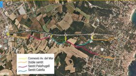 La carretera vella de Palafrugell passarà a tenir un únic carril de circulació