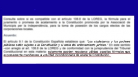 La JEC adverteix als futurs regidors i regidores que han d'acatar la Constitució