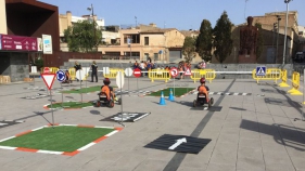 La Policia Local de Palafrugell organitza un parc infantil de trànsit