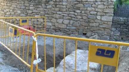 La reurbanització del nucli històric de Vulpellac permet documentar tram de la muralla