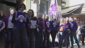 Les dones de Palamós es manifesten per reivindicar els seus drets
