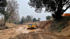 Les obres de l'escullera del riu Ridaura avancen a bon ritme