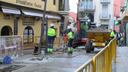 Les obres de renovació de la canonada principal d’aigua entren a la recta final