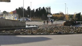 Mobilització dels CDR amb diversos talls de carreteres al Baix Empordà