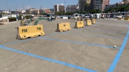 Palamós habilita 50 places d'aparcament a l'estenedor de xarxes per aquest estiu