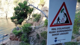 Palamós mantindrà tancada la cala Corbs mentre hi hagi risc de despreniments