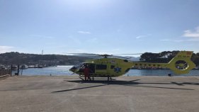 Rescaten un ciclista accidentat a la Via Verda de Sant Feliu