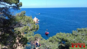 Rescaten un jove que ha caigut a la via ferrata de Sant Feliu de Guíxols