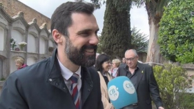 Roger Torrent visita Sant Feliu de Guíxols i homenatja al president Josep Irla