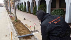 Segona fase de millores a la vorera del carrer de Santiago Bañeras a Palamós