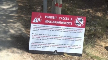 Tanquen l'accés al Parc Natural del Montgrí amb vehicle motoritzat