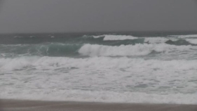 Temporal de mar a la Costa Brava amb fort onatge