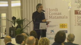 Tribuna de la Fundació Jordi Comas amb el col·loqui de l'arquitecte Carles Llop